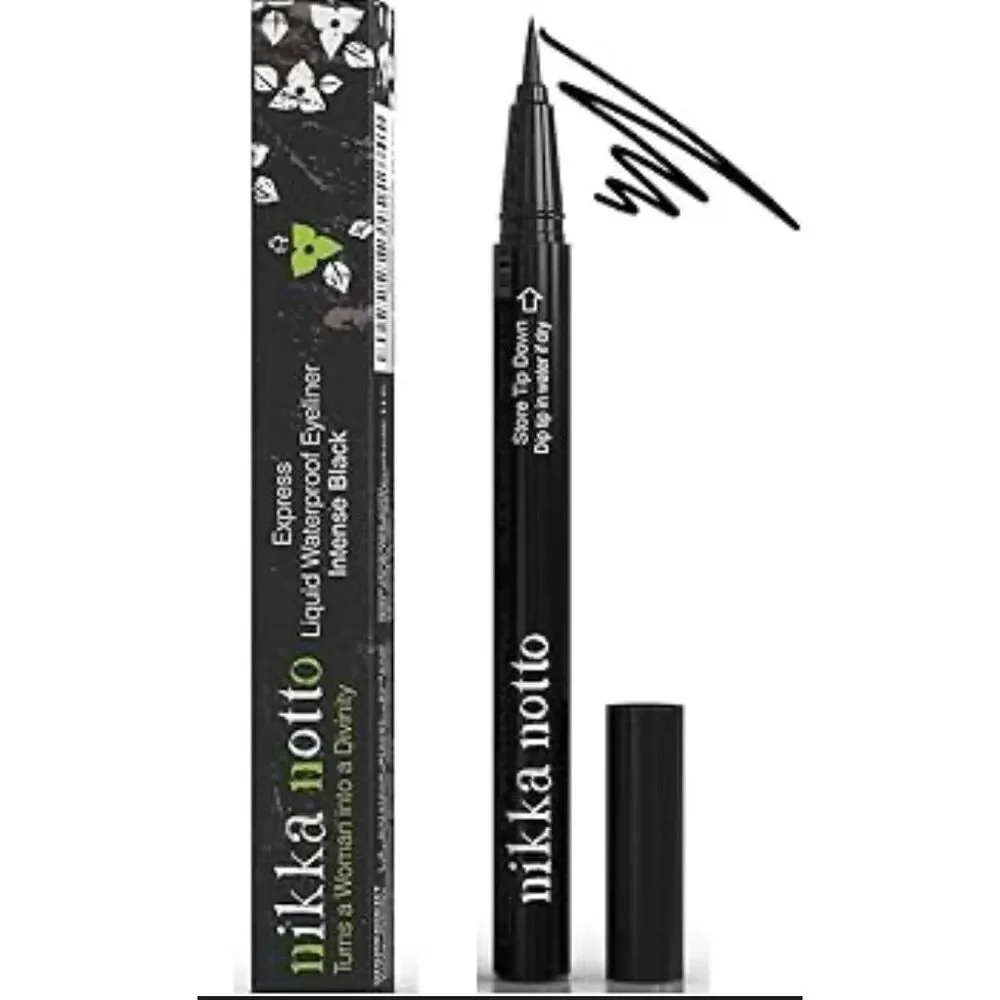 Nikka Notto Black Liquid Eyeliner Felt Tip Makeup Cosmetics Eyes Beauty Everyday